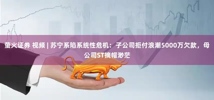 萤火证券 视频 | 苏宁系陷系统性危机：子公司拒付浪潮5000万欠款，母公司ST摘帽渺茫